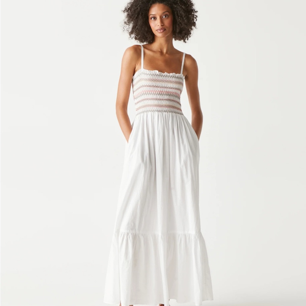 Maxi Dress | Wishlist Tan and Cream Spaghetti Strap Sundress